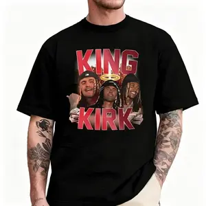 King Kirk Shirt Charlie From Oblock Hoodie Kirkify Tee-Chicano Rap Aesthetic Graphic Tee Urban Drill Streetwear T-Shirt Retro 90s Bootleg Top Premium Heavyweight Combed Cotton Crewneck Unisex