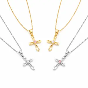Infinity Cross Necklace for Girl's with Cubic Zirconia