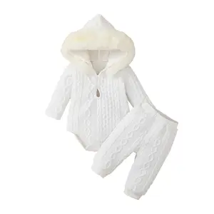 Baby Clothing Sets Girls Hooded Long Sleeve Romper and Pants Outfit Soft Comfortable Winter Autumn Spring Newborn Clothes