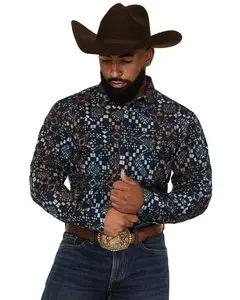Rank 45 Men's 45&Reg; Men'S Rodeo Tech 2.0 Everglades Southwestern Print - Rmfa26w14-Nvy