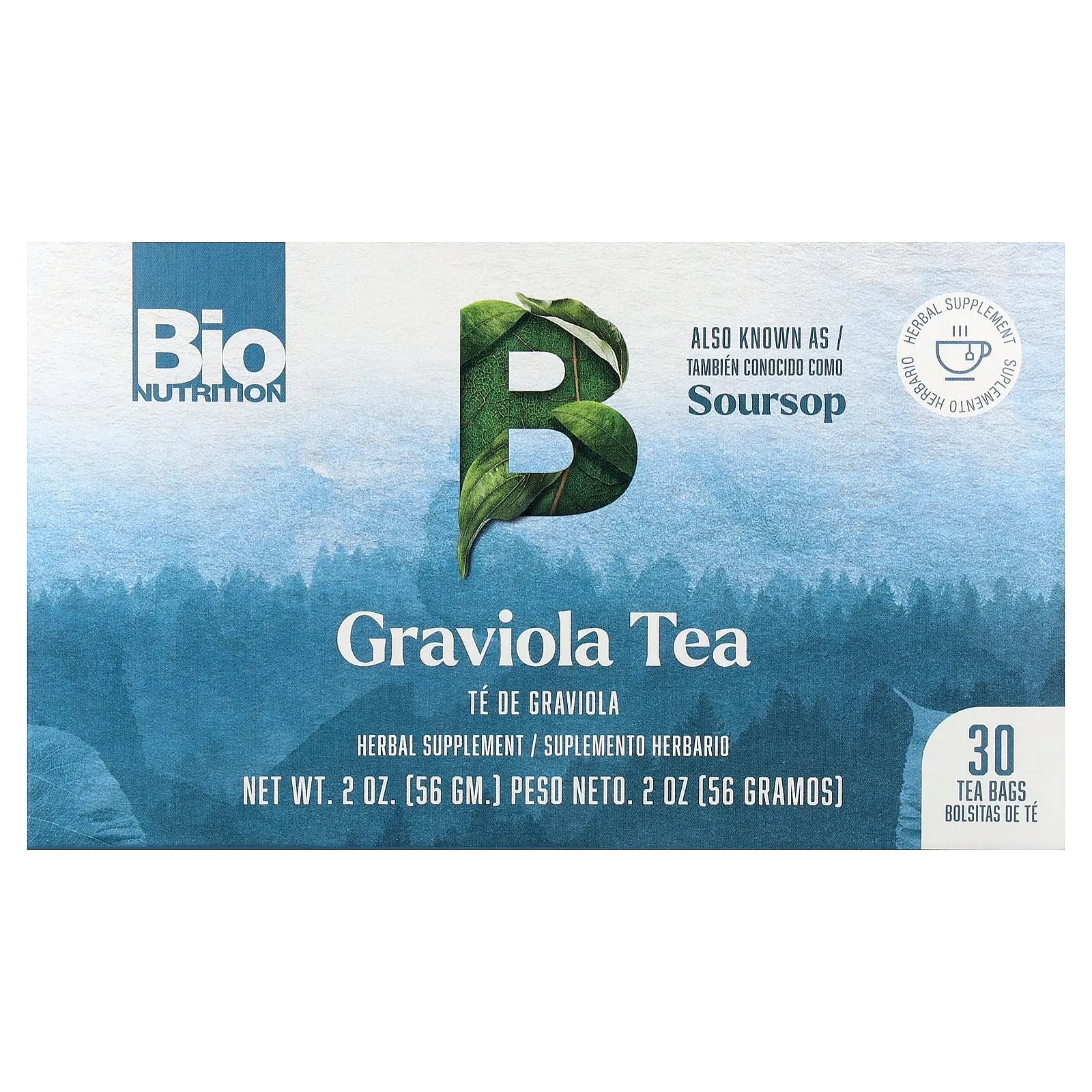 Bio Nutrition Graviola Tea, Caffeine Free, 30 Tea Bags, 2 oz (56 g) Bio Nutrition Graviola Tea, Caffeine Free, 30 Tea Bags, 2 oz (56 g)