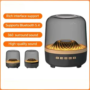 Bluetooth Soundbar Speakers with Breathing Lamp Subwoofer, Hi-Fi Stereo Sound Gaming Room Home Theater Decoration, Viral Must-have Speaker Sound System Electronic Accessory, Compact Clear Bass Home Audio Gadget