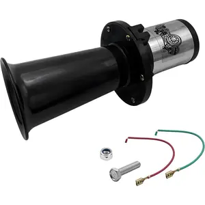 Classical Car Horn, 12V 110dB Antique OOGA Air Horn Kit with Wires and Bolt Nut, Auto Vintage Old Style School Horn for Most Truck Golf Cart Motorbike, Car Accessories (Black & Silver)