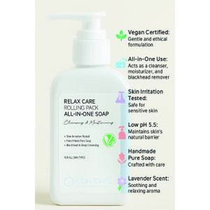 CDH7DAYS Relax Care Rolling Pack All-In-One Soap EWG Verified Vegan Bar Soap Handmade 200ml Natural Body Soap Bar Plant-Based All-In-One Soap for Blackhead & Deep Cleansing pH Balance Apricot Lightweight Radiant