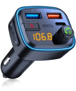 Bluetooth FM Transmitter Car Adapter, PD 30W QC3.0 18W Car Charger Wireless Bluetooth 5.4 FM Radio Transmitter Music Player Car Kit with Bass Booster, Hands-Free Calls bass hands-free