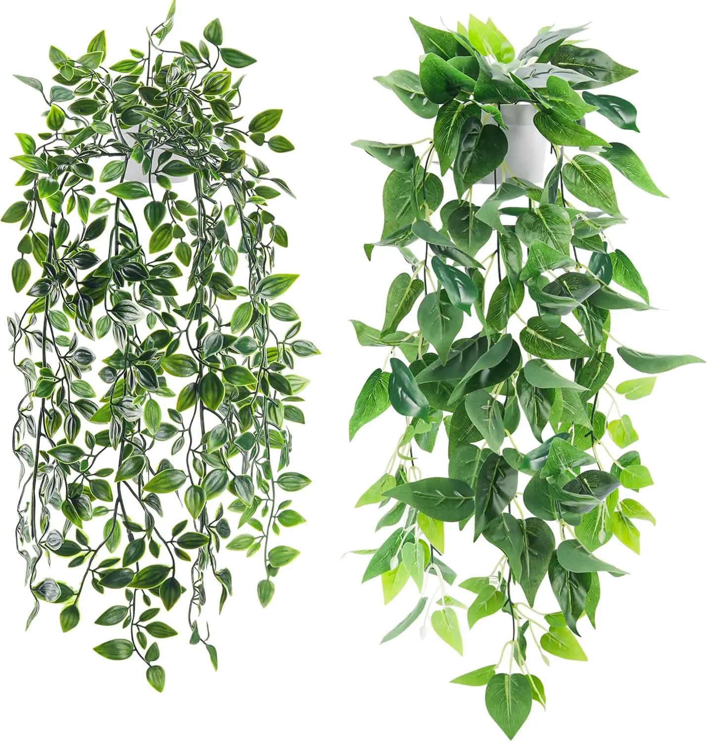 2Pack Artificial Plants Fake Plants Hanging for College Dorm Wall Shelf, Apartment Bathroom & Moving Season Decor, summerwins Mid Year Sale