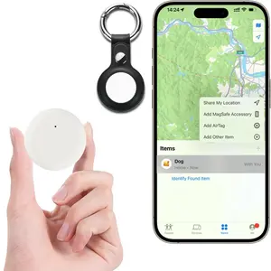 Pet Tracker, Bluetooth Tracker Tag & Key Finder - Item Locator for Pets, Bags, Wallets & Suitcase with Replaceable Battery & Leather Case Gps