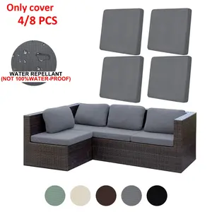 4pcs/8pcs Sofa Cushion Covers, Corn Kernel Jacquard Fabric, Elastic Easy-To-Wash, Splash-Proof, Indoor Outdoor Universal Sofa Covers