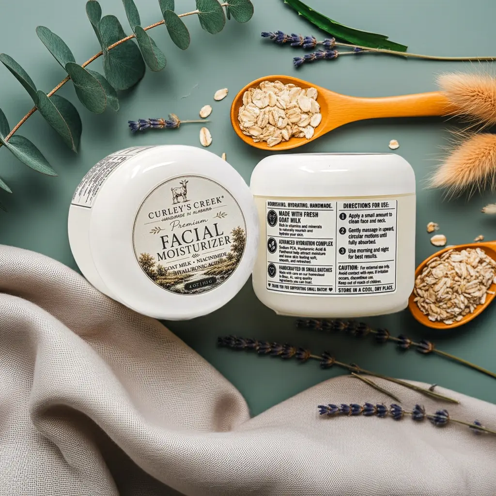 Premium Goat Milk Facial Moisturizer | Deep Hydration Face Cream | Curley’s Creek®