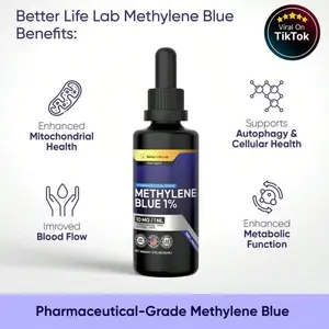 DOCTEAT Methylene Blue Pharmaceutical Grade 99.99% With Dropper, Health Dietary Supplement For Humans, No Formaldehyde