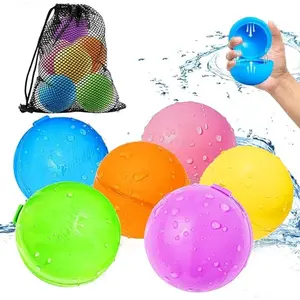Reusable Water Balloon, Quick Fill Water Balloon, Filling Self Sealing Water Splash Bomb for Summer Party Pool Outdoor Beach Party, Colorful Water Balloons