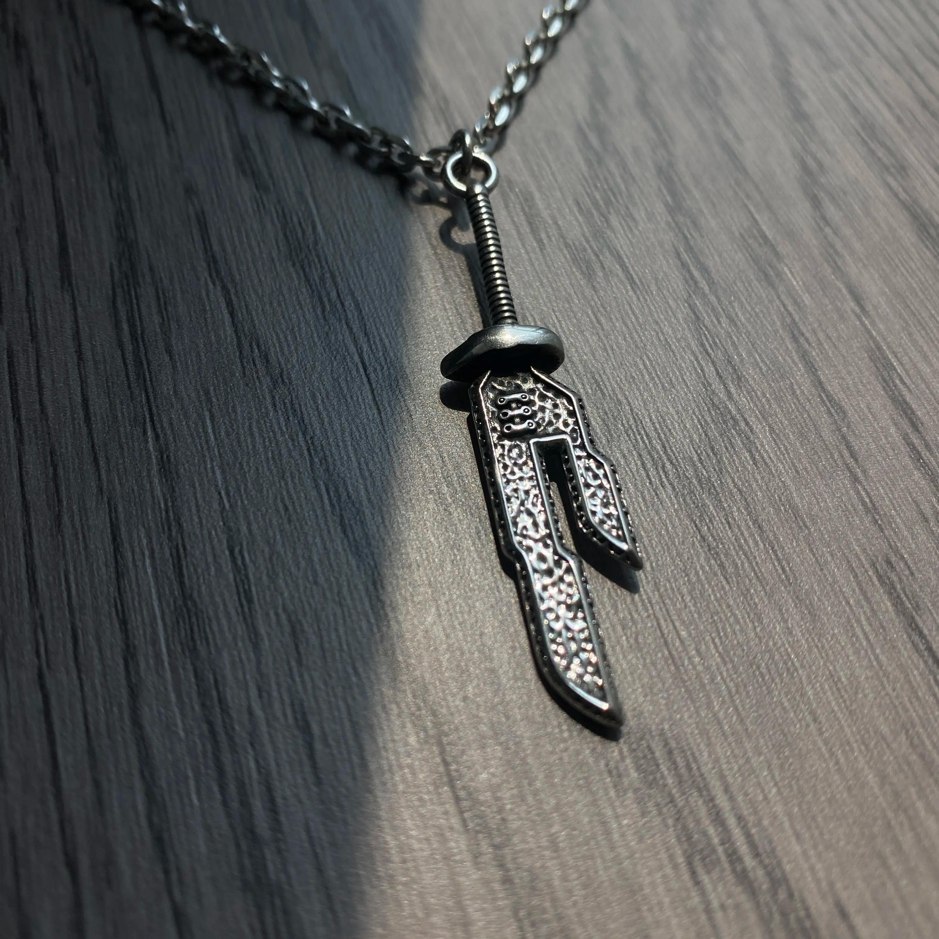 Mini Sword Pendant Necklace, Fantasy Dagger Chain Necklace, Cosplay Inspired Jewelry Accessory, Unisex Gift