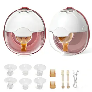 ZVOUS Wearable Breast Pump, Hands-Free Double Breast Pump with App Control, 5 Modes 9 Levels, Quiet Slim Design, Portable in-Bra Pump, 180ml/6oz, 2 Pack