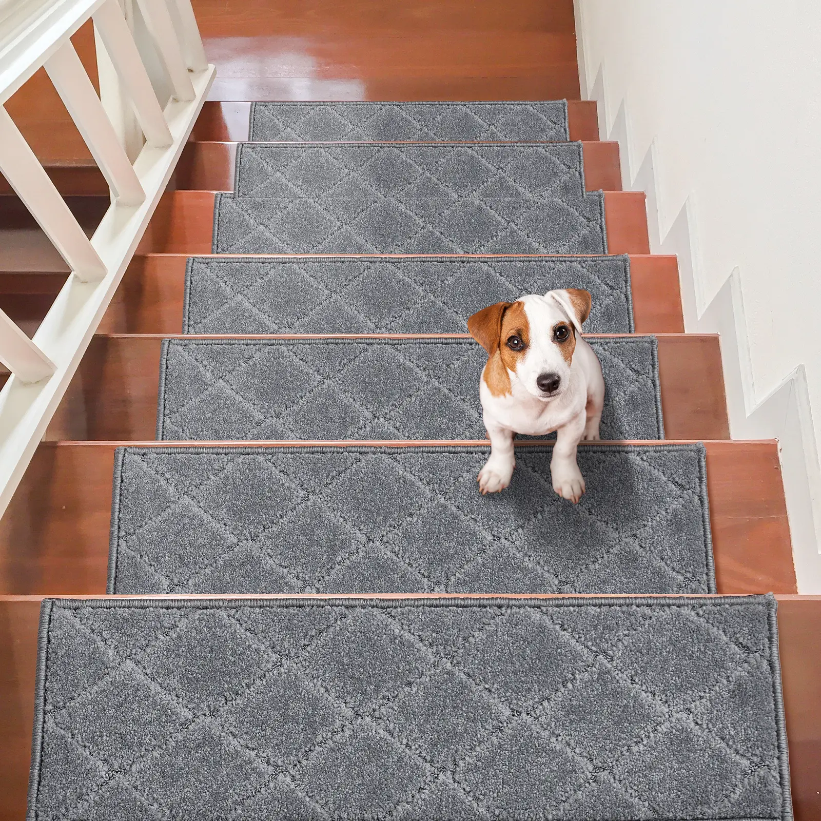 Spring new arrivals Stair Treads, Stairs Carpet Non Slip 9" x 28", Indoor Stair Runner for Wooden Steps, Anti Slip Carpet Soft Edging Stair Rugs Mats for Kids Elders and Dogs, 15 pcs, Gray