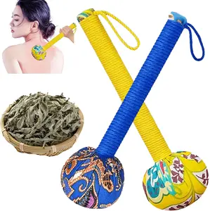 APSWUDR Manual Hammer Massager,Whole Body Massage Hammer,Back Pain Massage Hammer 2P Blue and Yellow\u2026
