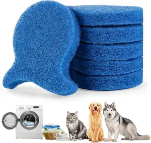 6PCS Reusable Dog Cat Hair Remover for Laundry Flexible Premium Sponges for Washer Dryer Effectively Removes Pet Hair Lint Dander from Bedding Clothing