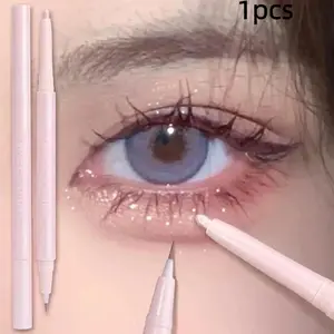 Dual Head Eyeliner & Highlighter Pencil Set, Long-Lasting Makeup, Shimmer Finish, Perfect for Bold Natural Looks, Beginner Essential, Longwear Eye Liner