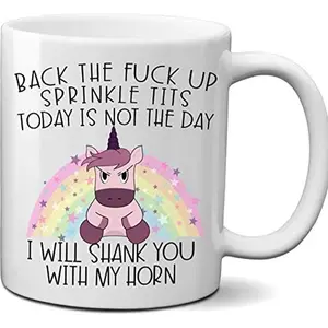 (Sale Off Up To 30%) FanCabin Back the F Up Unicorn Coffee Mug - Gift for women and Men