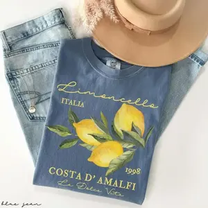 Comfort Colors Retro Limoncello La Dolce Vita Tee, Lemon Shirt, Italy T-shirt, Coastal Granddaughter Aesthetic Amalfi Coast, Summer Shirt