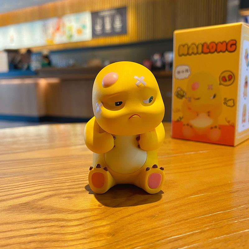 NALONG Mini Milk Dragon Figurines Complete Set for Desk Decor & Stress Relief Toys Adorable Cartoon Design Perfect for Kids Friends & Holiday Gifts Dj Luminous Mini Cartoon Dragon Figurines TV Movie Character Collection - Decoration