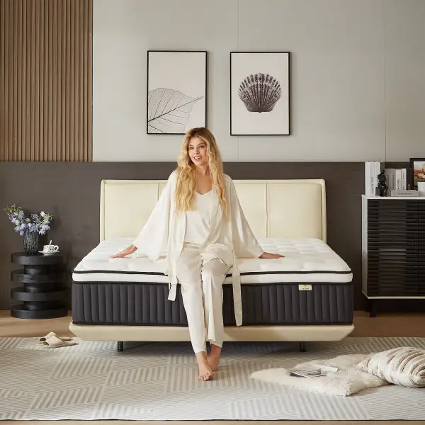 Queen mattress, 12 Inch Innerspring Hybrid Mattresses in a Box with Gel Memory Foam, Individually Wrapped Encased Coil Pocket Spring Mattress, Pressur