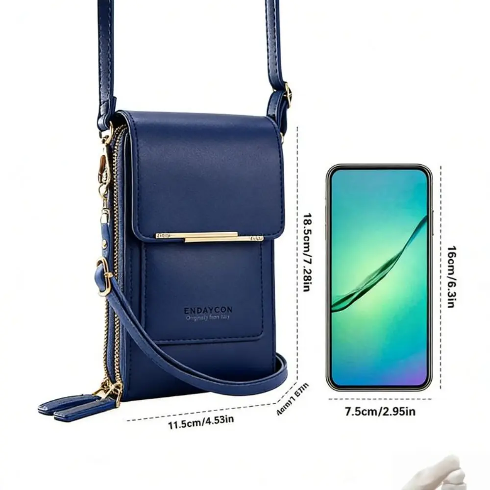 Women's 2026 Trendy Minimalist Elegant Leather Crossbody Phone Wallet - Adjustable Crossbody Bag, Multi-Card Slots, Coin Pouch, Water-Resistant Daily Use Purse for Shopping, Travel, Multiple Colors Must-Have