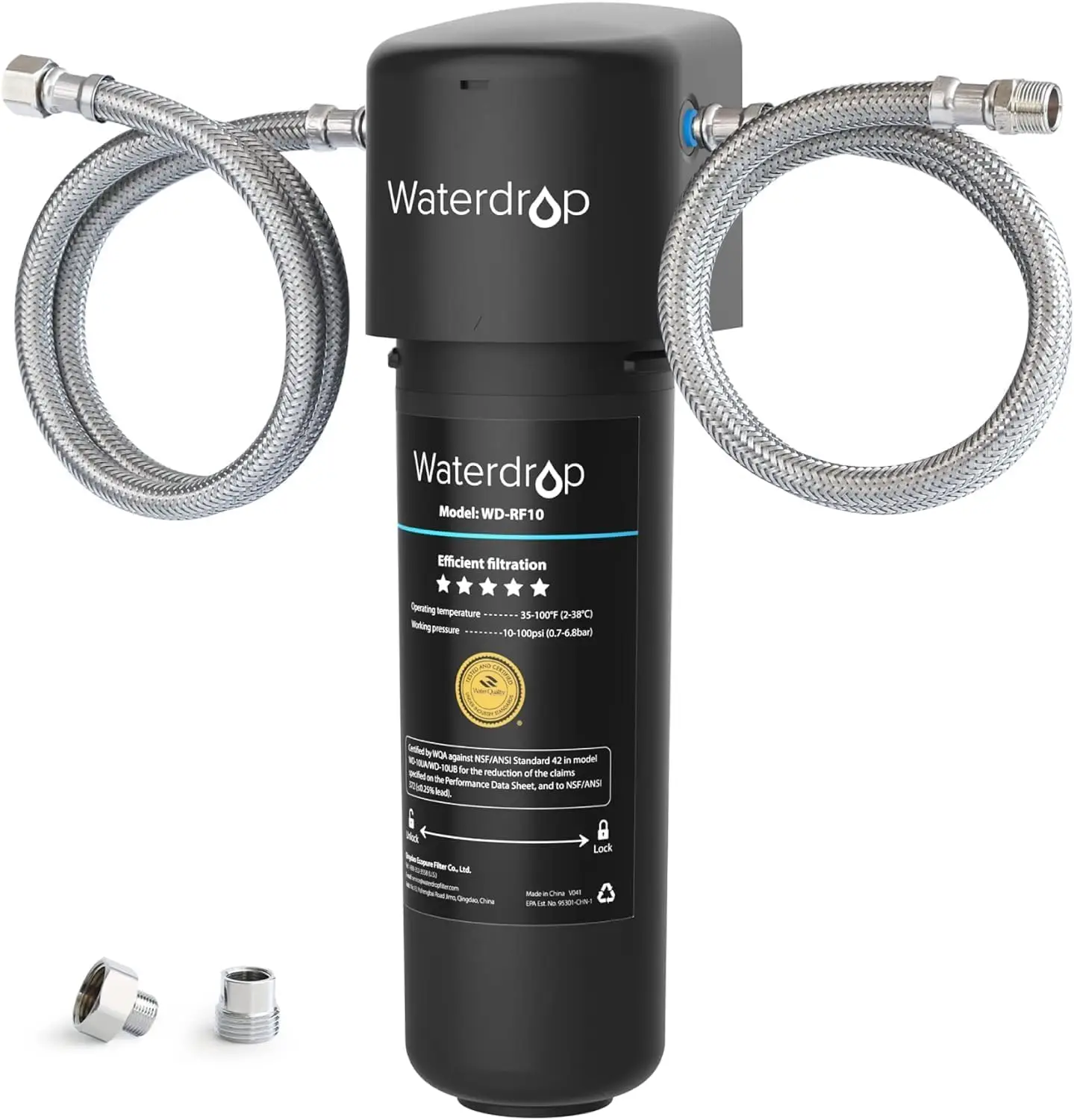 Waterdrop 10UA Under Sink Water Filtration System, Reduces PFAS, PFOA/PFOS, Lead, Chlorine, Bad Taste & Odor, NSF/ANSI 42 Certified, Under Sink Water