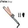 Thirtek 1/1.25/1.5 Inch Curling Iron with Ceramic Tourmaline Barrel, Curling Wands with 15 Temps for All Hair Types Long-Lasting, Smooth Salon Finish, 60-min Auto Shut-Off, Dual Voltage Hair Curler Adjustable planchas de cabello plancha de cabello