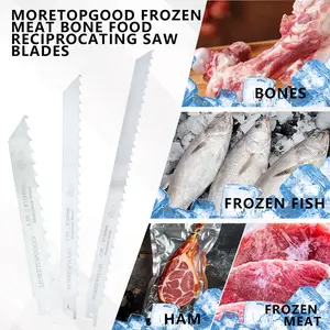 Stainless Steel Reciprocating Saw Blades for Frozen Meat Bone Cutting,3 TPI Food Saw Blades-5 Pack