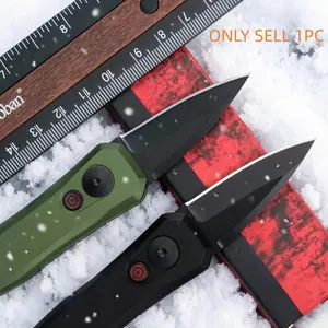 1pc 7500 Folding Knife, Aviation Aluminum Handle, High Hardness Blade, Outdoor Camping Survival Edc Tool, Good Gift