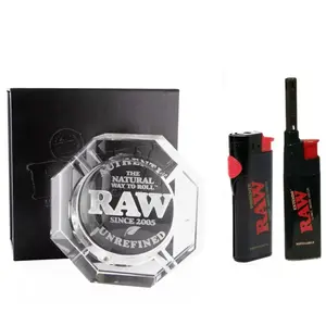 Raw crystal leaded glass ashtrays LIMITED EDITION + phoenix + extendo