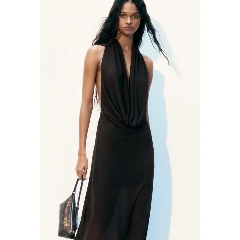 h&m black dress witn gold - TikTok Shop