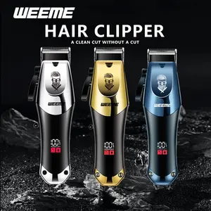 WEEME Professional Men's Digital Electric Hair Clipper, USB Rechargeable, 4-Length Combs, Salon & Home Use, Ideal Gift for Men