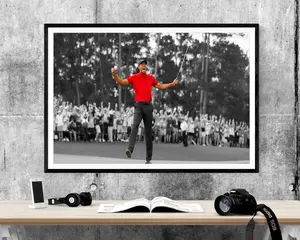 Tiger Woods Poster Masters 2019 Golf - Unframed Poster, Golfer Gift, Athlete Home Decoration