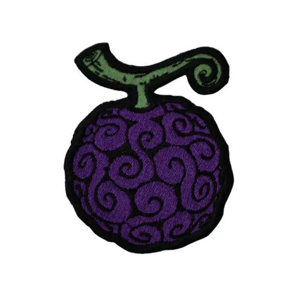 Stretch Energy Pirate Fruit Embroidered Patch – Anime Inspired Mystic Power Iron-On Badge
