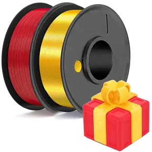 500g Black & Gold PLA 1.75mm Filament Bundle for 3D Printing with No-Tangling Strong Bonding and Overhang Performance, Accuracy +/- 0.02mm, 250g each，Black, Gold, Red, Blue, White