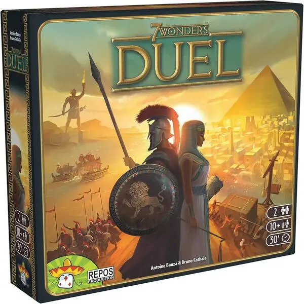 7 Wonders Duel Board Game, Base Game, Ancient World Strategy Game for Kids and Adults, Family Game Night, Ages 10+, 2 Players, 30-Minute Playtime