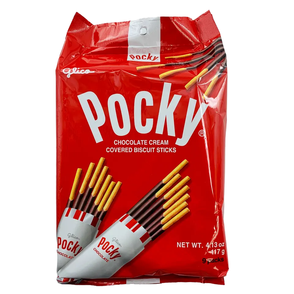 Pocky Milk Chocolate Biscuit Sticks - Family Size (9P, 117g) Wheat-Containing Asian Food Snacks for Lunchboxes, Office Snacks, Dessert Biscuit Cookie Packs Pocky Milk Chocolate Biscuit Sticks - Family Size (9P, 117g) Wheat-Containing Asian Food Snacks for Lunchboxes, Office Snacks, Dessert Biscuit Cookie Packs