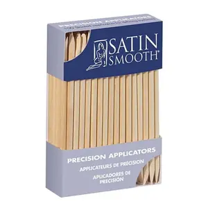 Satin Smooth Precision Wax Applicators - 100-Count Cosmetic Pack for Flawless Wax Hair Removal, Body Care