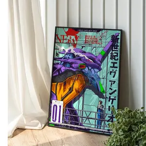 Neon Genesis Evangelion Anime Poster Unframed, Anime Print, Anime Gifts, Manga Poster, Wall Art, Wall Decor, Home Decor, Birthday Gift, Wall Art(Note: Frame shown for display only) Beast Drip