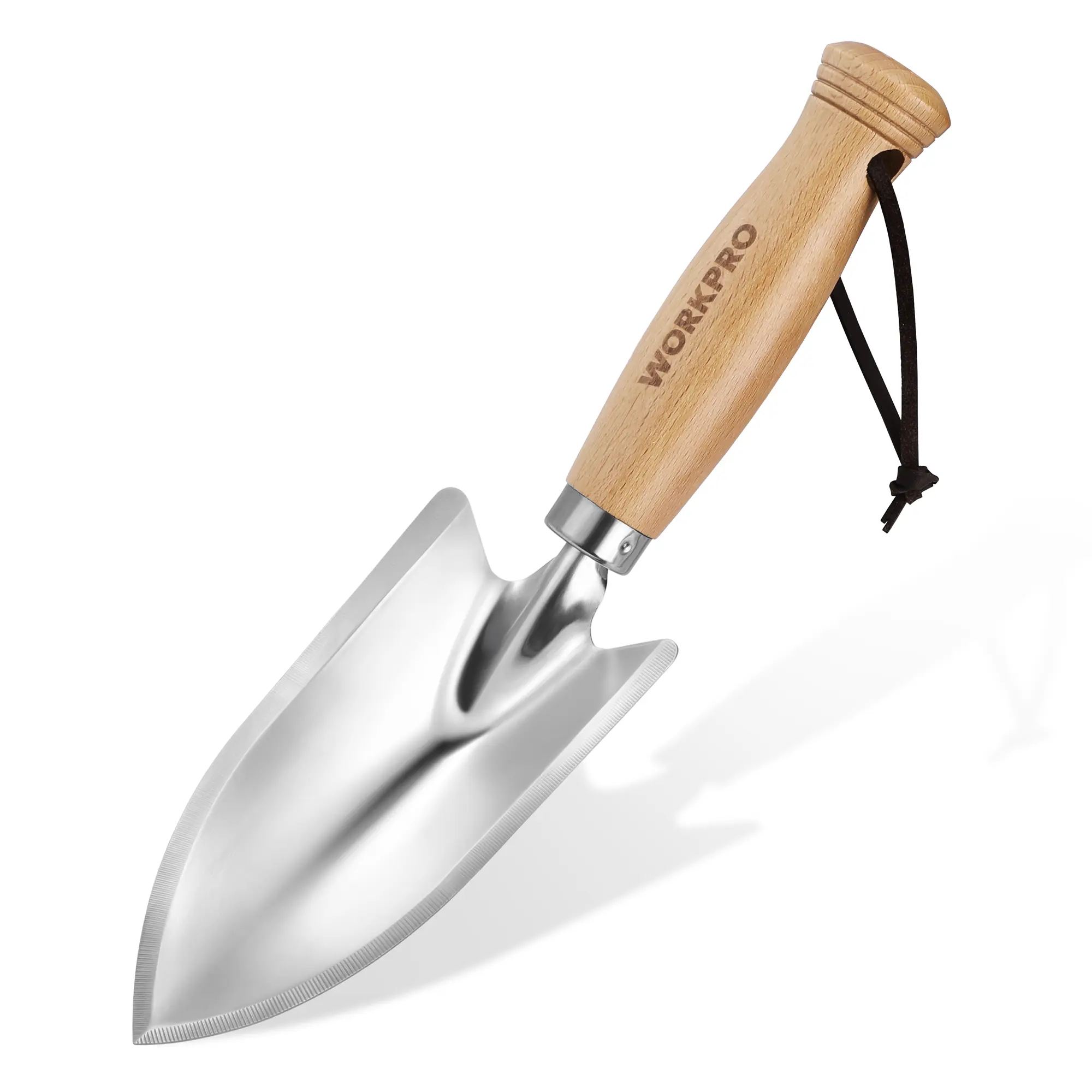 #summersale WORKPRO 11" Garden Hand Trowel, Heavy Duty Polished Stainless Steel Garden Shovel with Wooden Handle, Hand Gardening Tool for Digging, Planting, Transplanting