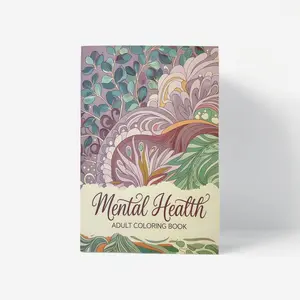 Adult Coloring Book A5 Flat Cover Mental Health Fhealth, Portable Mindfulness Studio, Art Therapy, Guided Breathing, Emotional Labels