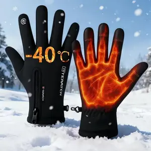Outdoor Winter Gloves, Touchscreen Compatible and Windproof Full Finger Gloves, Suitable for Sports, Travel, Daily Activities, Casual Use, Unisex Fleece Gloves