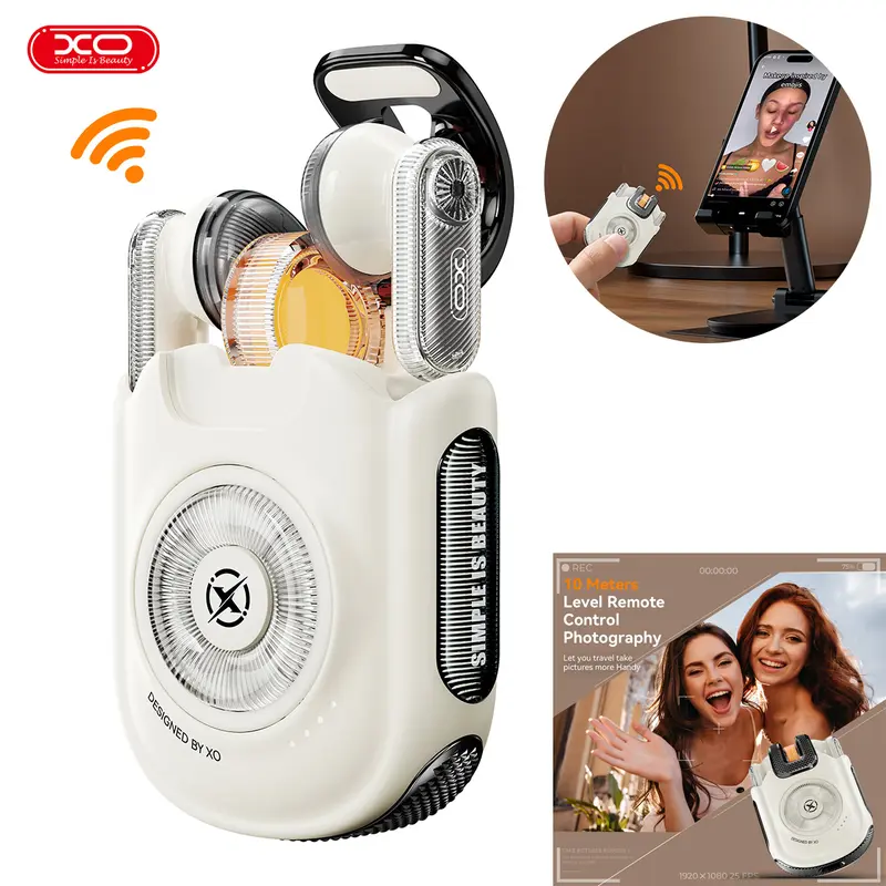 Wireless TWS Bluetooth Headset with Custom Button Controllers, 400mAh Battery, Volume Control, Custom Screen Tap Function, AVRCP, HFP, IPX5 Water Resistance, Kindle App Page Turner, iOS/Android Camera Shutter Audio Accessory
