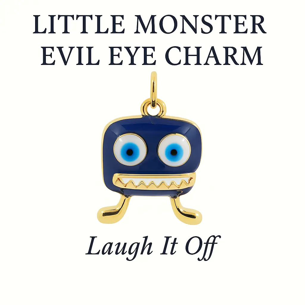 Little Monster Evil Eye Charm BLUE – Laugh It Off