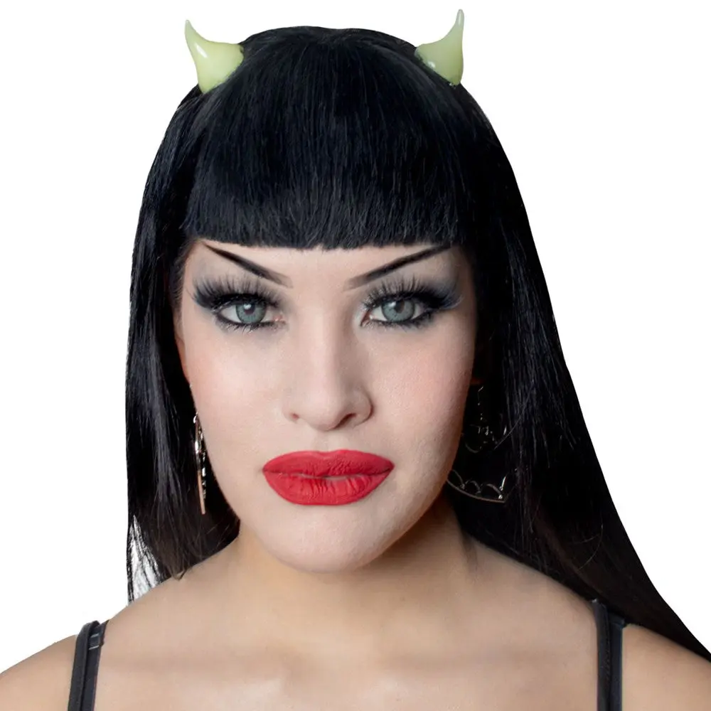 Horror Hair Clip Horns - Glow In Dark