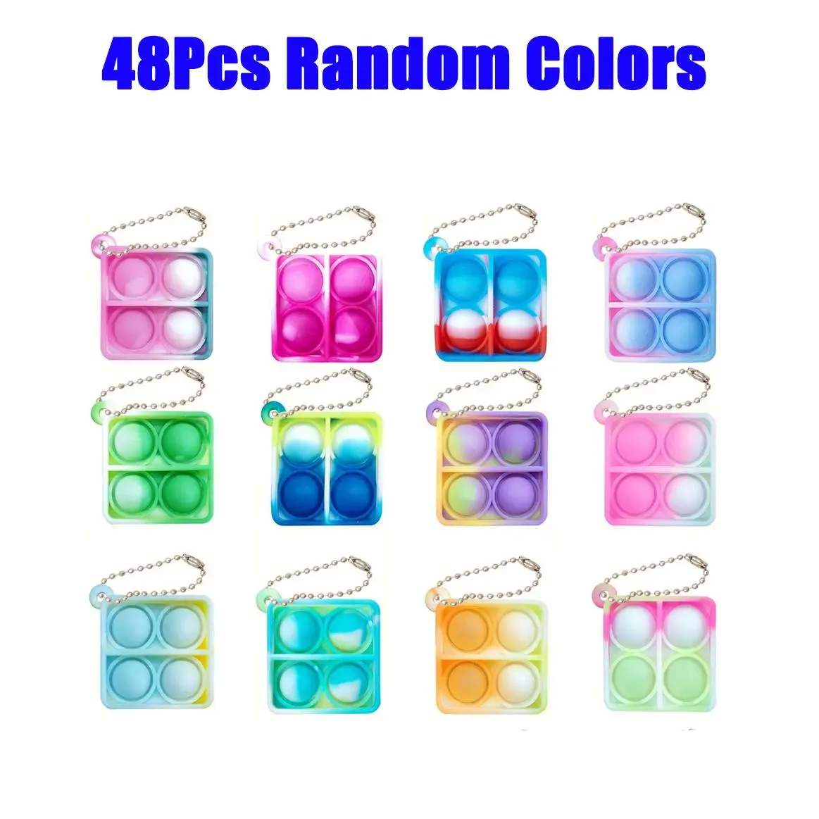 48Pcs Random Square