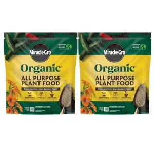 Miracle-Gro Organic All Purpose Plant Food, for Outdoor Container and In-Ground Plants, Feeds for up to 3 Months, OMRI Listed, 3 lb.