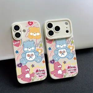 Cute Rainbow Bear Phone Case, Compatible with iPhone Models 17-8, Anti-Fall Design, Soft Tpu Material, Perfect Fit & Protection