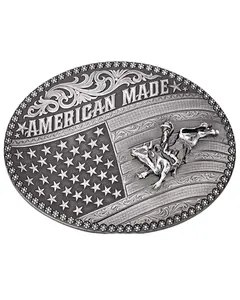 Montana Silversmiths Men's American Made Tradition Bull Rider Belt Buckle - 49910Ma-160